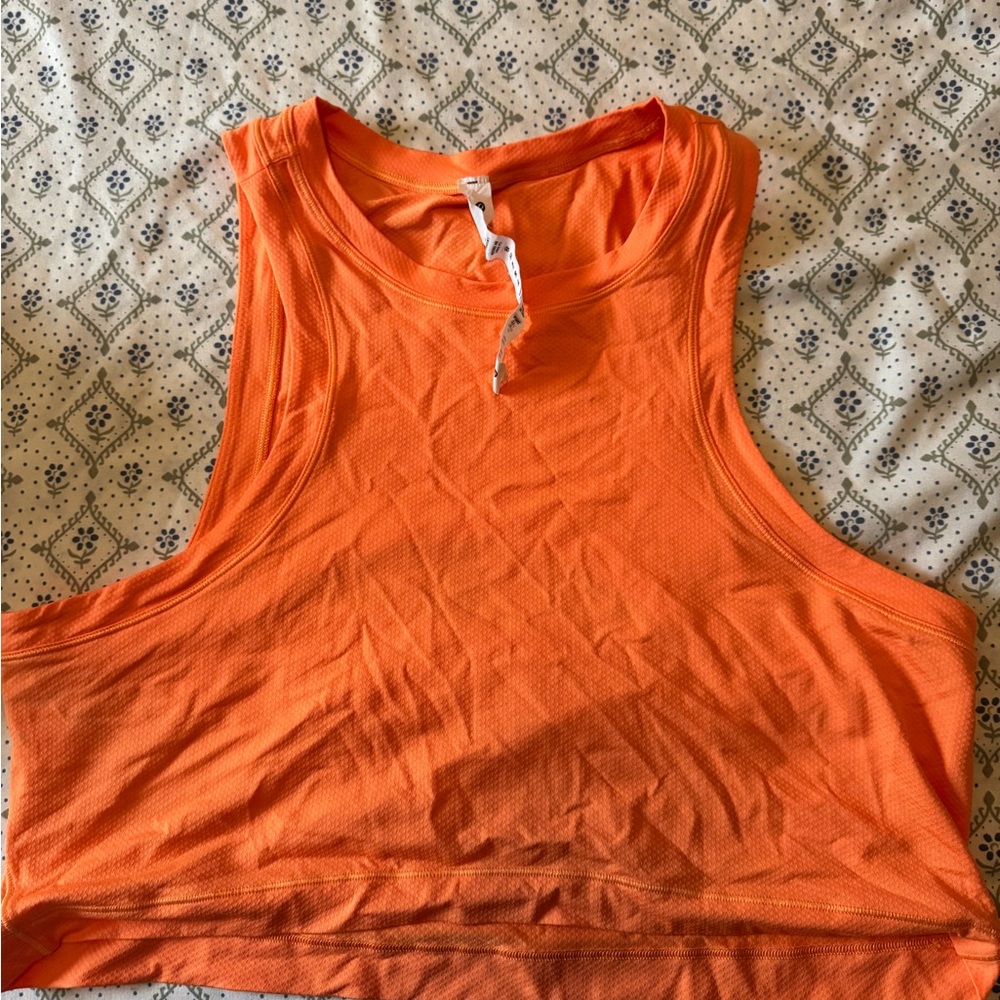 Lululemon Athletica Orange Muscle Tee